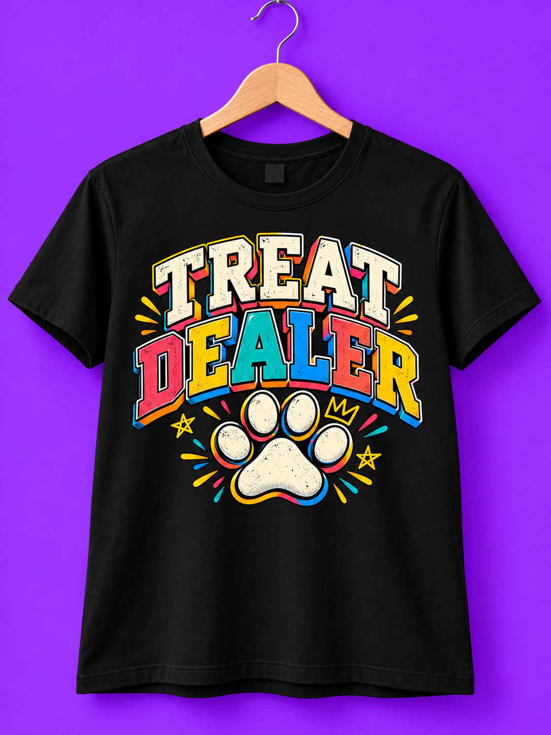 Treat Dealer tee on a hanger